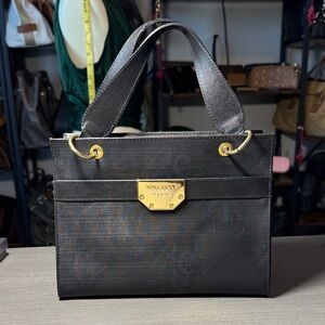Nina Ricci Black Tote with Gold Details
